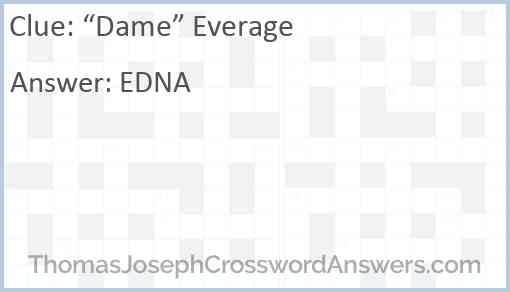 “Dame” Everage Answer