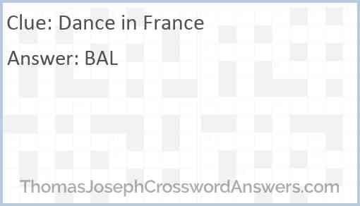 Dance in France Answer