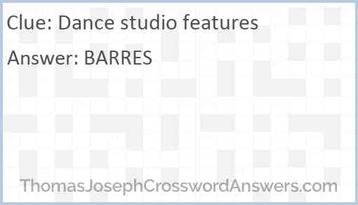 Dance studio features Answer