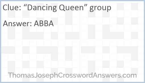 “Dancing Queen” group Answer