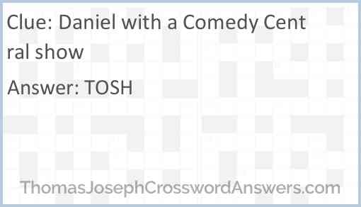 Daniel with a Comedy Central show Answer
