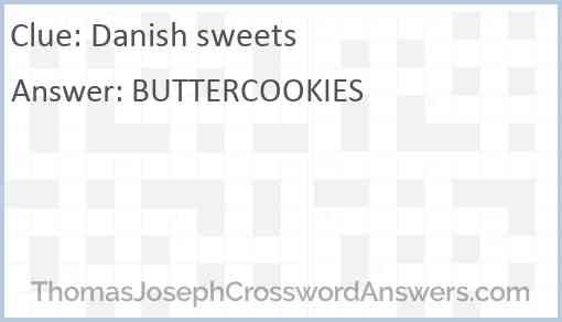 Danish sweets Answer