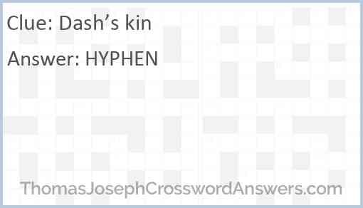 Dash’s kin Answer