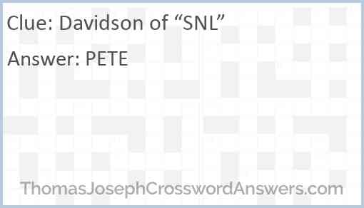 Davidson of “SNL” Answer