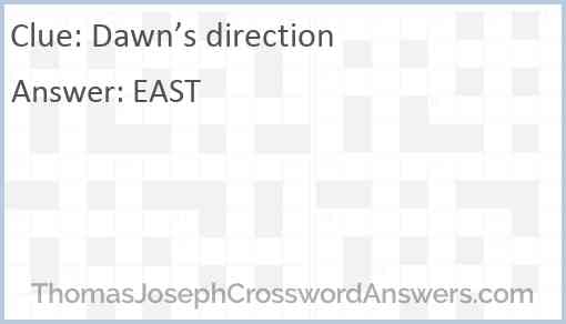 Dawn’s direction Answer