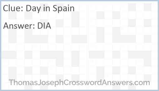 Day in Spain Answer