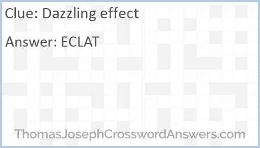 Dazzling effect Answer