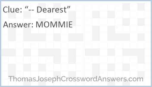 “-- Dearest” Answer