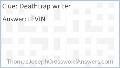 Deathtrap writer Answer