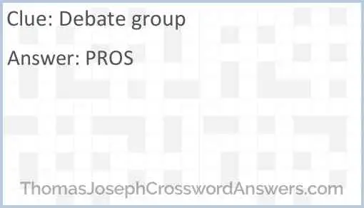 Debate group Answer