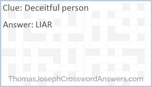 Deceitful person Answer