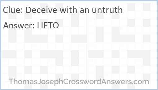 Deceive with an untruth Answer