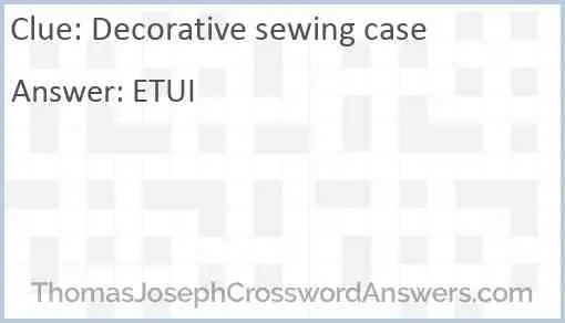 Decorative sewing case Answer