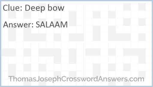 Deep bow Answer