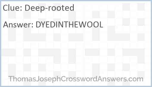 Deep-rooted Answer
