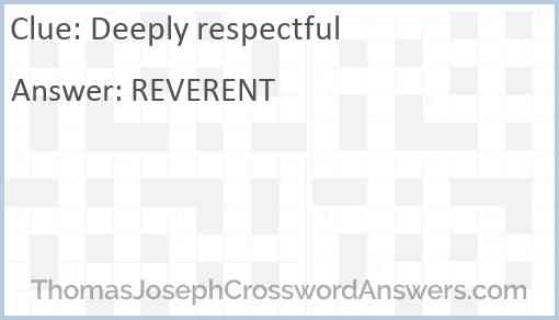 Deeply respectful Answer