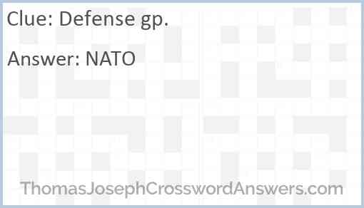 Defense gp. Answer