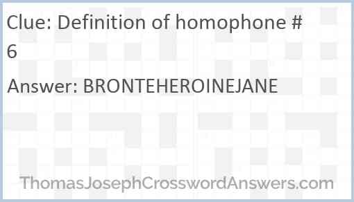 Definition of homophone #6 Answer