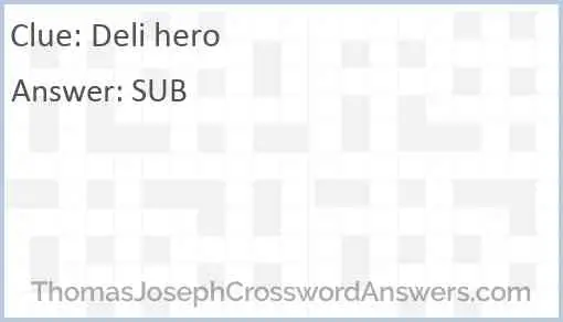 Deli hero Answer