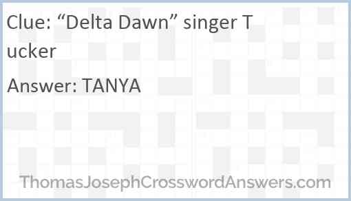 “Delta Dawn” singer Tucker Answer