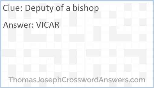 Deputy of a bishop Answer
