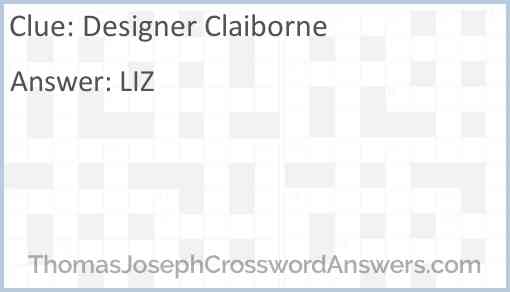 Designer Claiborne Answer