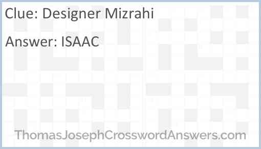 Designer Mizrahi Answer