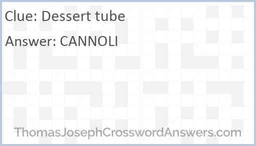 Dessert tube Answer