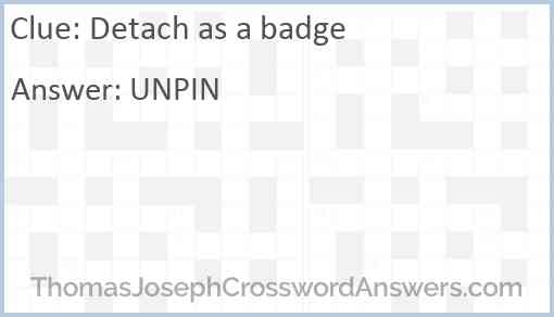 Detach as a badge Answer