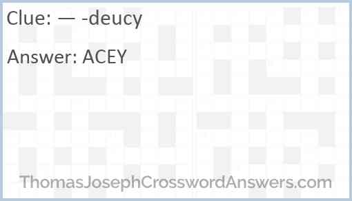 — -deucy Answer