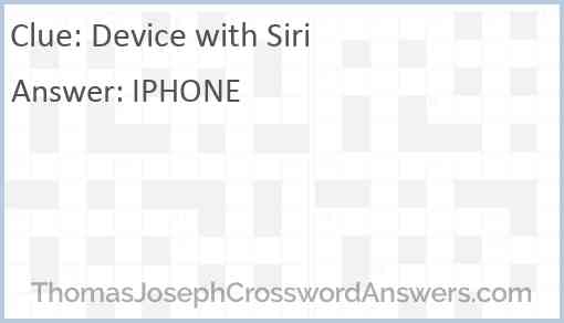 Device with Siri Answer