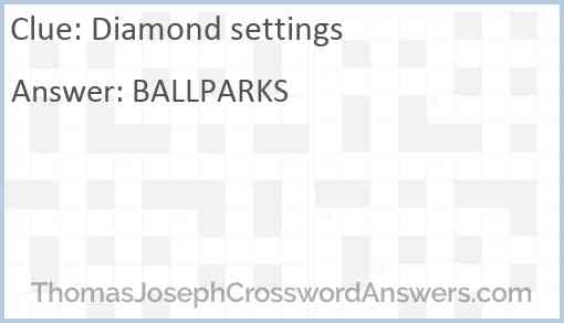 Diamond settings Answer