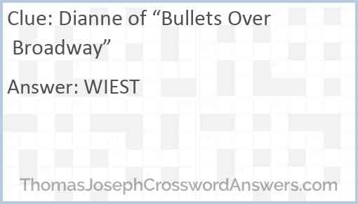 Dianne of “Bullets Over Broadway” Answer