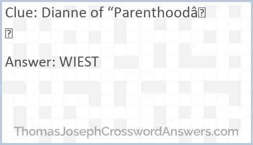 Dianne of “Parenthood” Answer