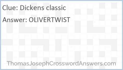 Dickens classic Answer