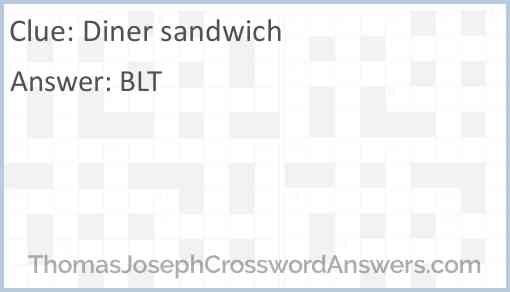 Diner sandwich Answer
