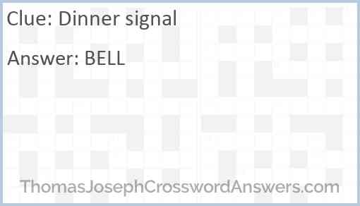 Dinner signal Answer