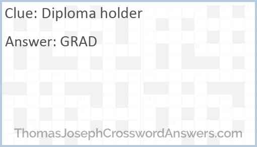 Diploma holder Answer