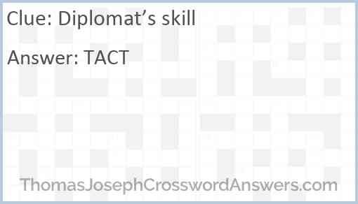 Diplomat’s skill Answer