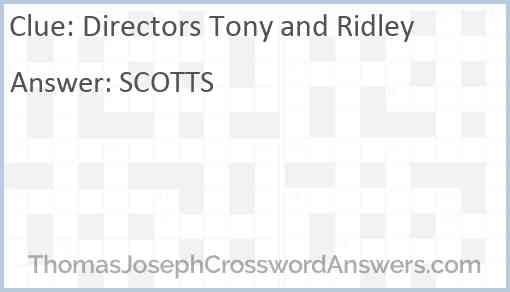 Directors Tony and Ridley Answer