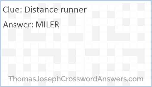 Distance runner Answer