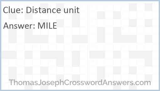 Distance unit Answer