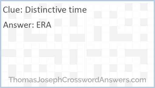Distinctive time Answer