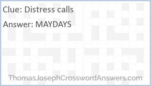Distress calls Answer