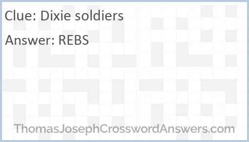 Dixie soldiers Answer