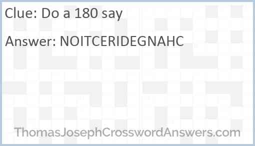 Do a 180 say Answer