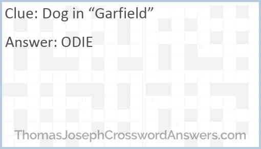 Dog in “Garfield” Answer