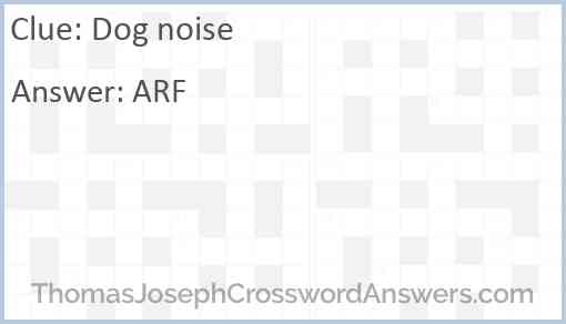 Dog noise Answer