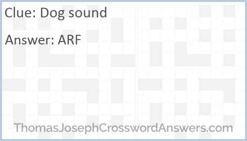 Dog sound Answer