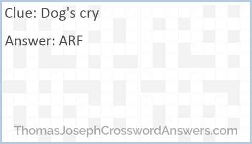 Dog's cry Answer